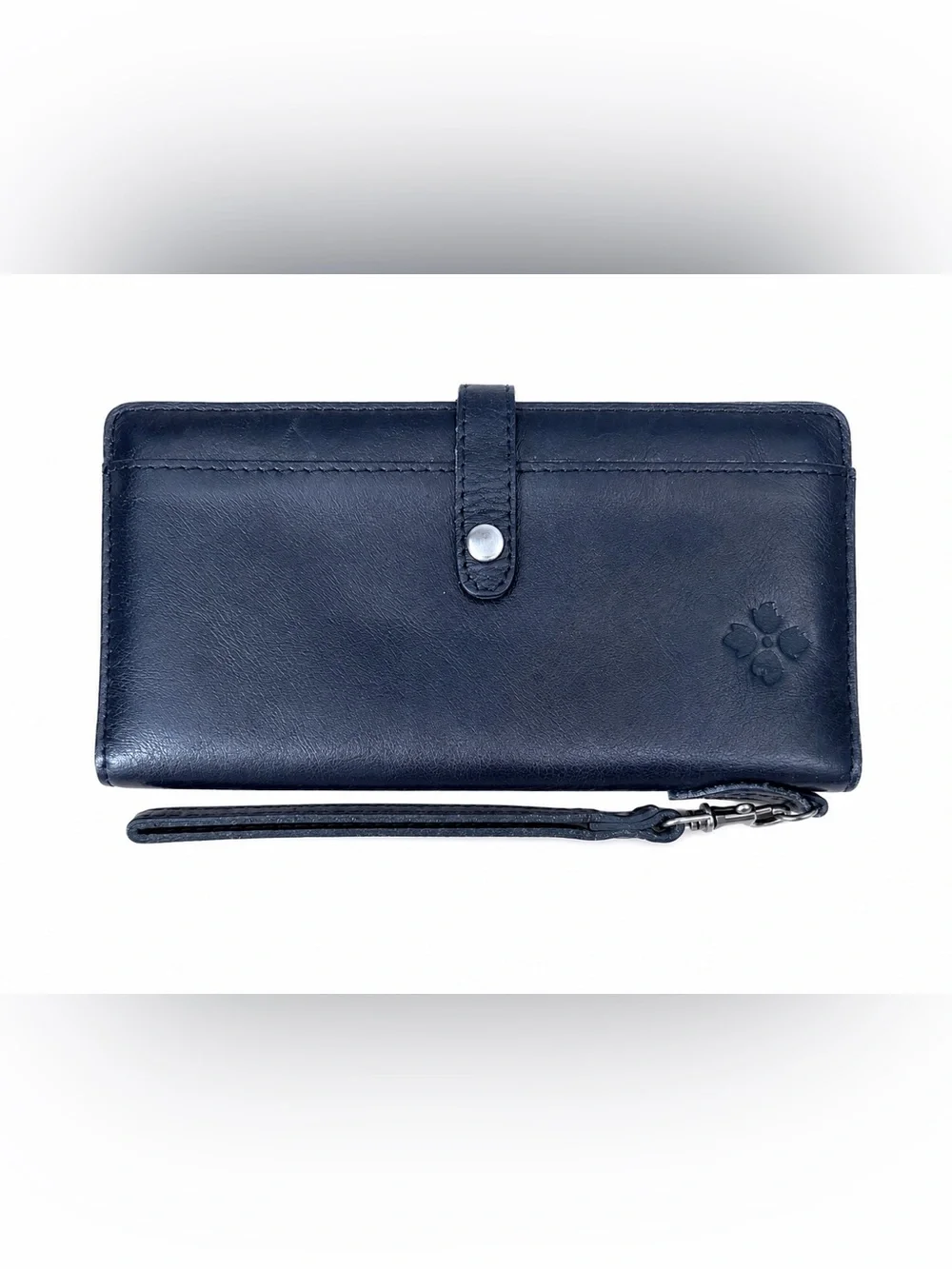Patricia Nash Black Leather Wristlet Wallet